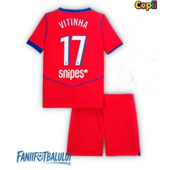 Paris Saint-Germain Vitinha #17 Echipament de Fotbal Replică 2025-26 Copii Treilea (+ Șorturi)